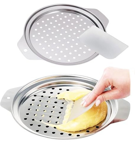ZHYUAN Spätzlesieb,Spätzlepresse,Spätzlehobel,Edelstahl Spätzlereibe,Spätzleaufsatz,Spätzle-Ass mit Schaber,Spätzlereibe mit Teigschaber,Spätzleblech,Spätzleschaber,Spätzle Spätzlepresse