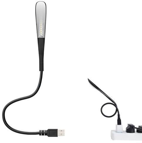 KARELLS USB LED Schwanenhals Lampe,Flexibles LED Leselicht,USB Leselampe,Tragbare Leselampe, Dimmbare,360° Flexibler Schwanenhals,für Laptop, PC, Computer, Notebook
