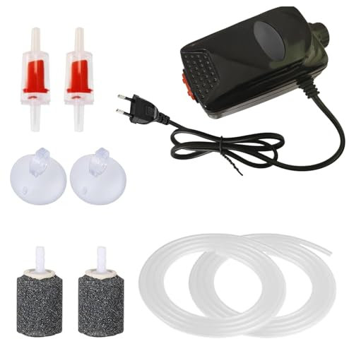 Ruhige Aquarium Sauerstoffpumpe<30dB: justierbare Sauerstoffpumpe 100-400L/H, passend für 100-400L Aquarium Luftpumpe