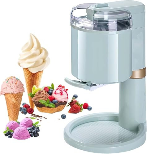 GYLFZDQ Heladera Italiana de 1 l, preparación rápida en 10 Minutos, para casa, Bares y cafeterías. Green,27 * 42.5cm