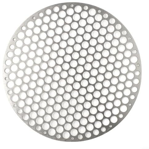 Grille à rôtir ronde en acier inoxydable résistant à la chaleur pour préparer de délicieux repas sur le gril ou au four (22 cm)