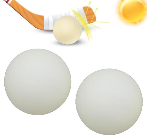 Disco da Hockey su Ghiaccio, 8 cm, in PVC, 2 Pezzi, Palla da Hockey su Ghiaccio Che Si al Buio | Dodgeball Sportivo per Allenamento Sportivo Indoor e Outdoor per Migliorare la Pratica