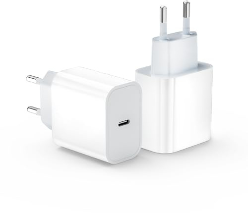 25W USB C Ladegerät, 2-Pack USBC Stecker für iPhone 17 16 16e 15 14 13 12 11 Pro Max, iPad, Samsung Handys, iPhone Schnellladegerät PD 3.0 Power Adapter Ladestecker Netzteil USB C Fast Charger