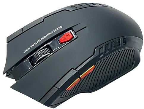 OPAX51 Mouse ottico wireless con mini ricevitore USB 2.4 GHz mouse per laptop, laptop, notebook silenzioso, 3 livelli dpi, ergonomico e leggero 51CH058_nero
