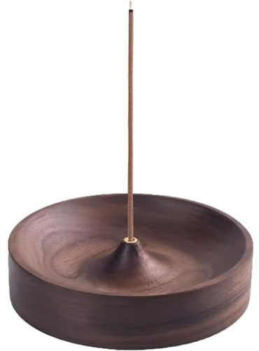 1pcsJoss Stick Holder with Ebony Wood Finish – Incense Burner Decor | Elegant incense stick holder for aromatherapy and relaxation, ideal for home, office and meditation spaces.