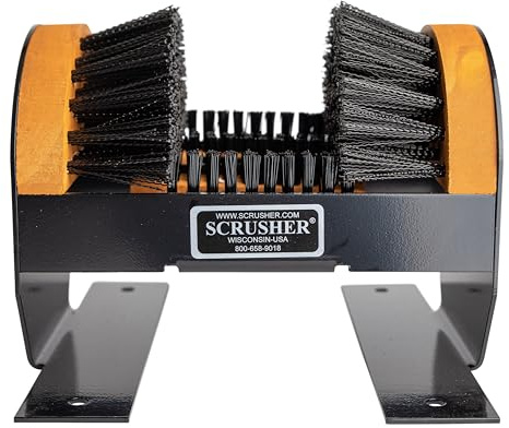 Scrusher - Deluxe Scrusher, Heavy Duty Outdoor Boot Cleaner with 5-Brush Cleaning System Made in America