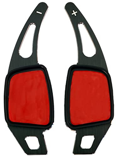 Overdrive-Racing Schaltwippen Verlängerung Kompatibel mit Audi A1 A3 S3 A4 S4 A5 S5 Q2 SQ2 Q3 Q5 SQ5 Q7 SQ7 Q8 SQ8 TT TTS DSG S-Tronic Typ-C Alu Schwarz Shift Paddles Extensions Lenkrad Schaltung