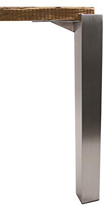 KTC Tec Tischbein Edelstahl TBE Quadratrohr TBE1 50x50mm eingelassen Tischfuß versenkt Wohnzimmertisch Esstisch Esszimmertisch