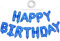 TONIFUL 16 Inch Blue Mylar Foil Happy Birthday Balloons for Girls Boys Kids & Adults Birthdays Decorations and Party Supplies