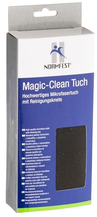 Normfest Magic-Clean Tuch – Mikrofasertuch mit integrierter Reinigungsknete für Lack & Glas, entfernt Bremsstaub, Teer, Farbnebel, Harz & Eisenpartikel – wiederverwendbar – 30x30 cm