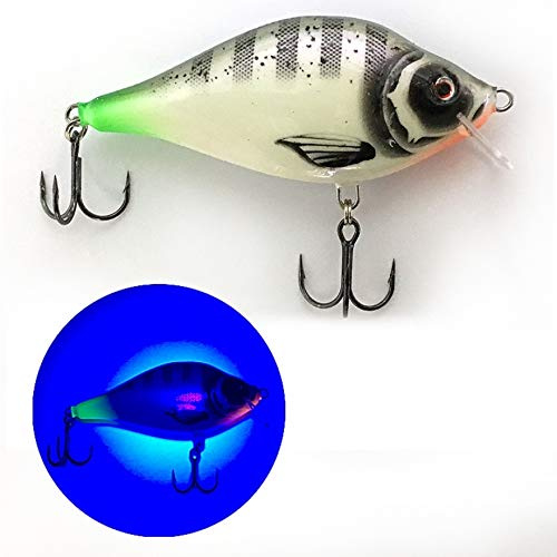 Hybrida K 1 Twitchbait UV Salt & Pepper Wobbler, Twitch, Twitch...Stop...Fish On! 9cm, 25g, 0,3-1,0m, Slow Floating, Barsch, Forelle, Hecht, Fishing Lure, Fischangel