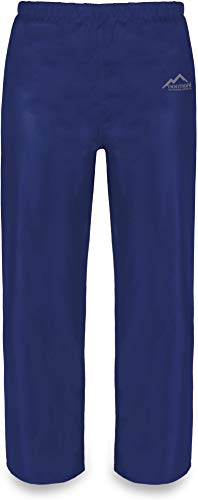 normani Kinder Regenhose Matschhose Überziehhose ungefüttert - 100% Wasser -und Winddicht Farbe Marine Größe M/134-140