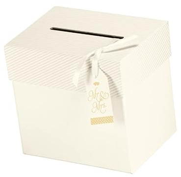 Rössler 13407191000 - Sammelbox Simply Love, Stripes, rechteckig 205 x 150 x 195 mm, Hochzeit, 1 Stück