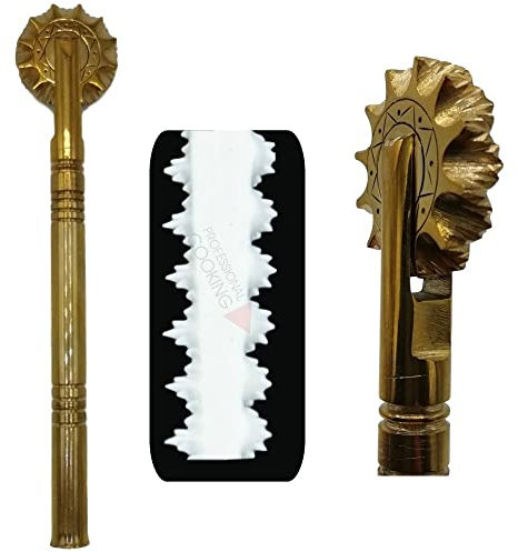 Professional Cooking Rotella tagliapasta sardo su rudigliu Artigianale in Ottone Massiccio n.13