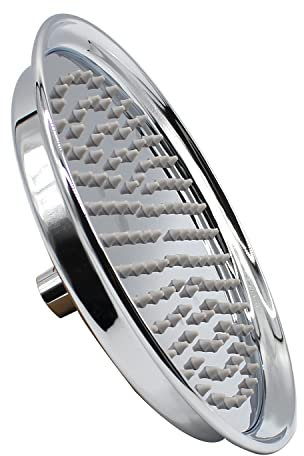 GETSHOWERSET Rainfall Shower Head, 228mm Traditional Fixed Large Shower Head, Round Rain Shower Head, Stainless Steel Replacement Shower Head, Chrome