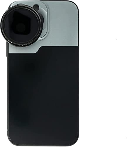 SYSTEM-S ND Vario Filter 37 mm 2 bis 4000 Neutraldichte mit Hülle für iPhone 14 Pro Max
