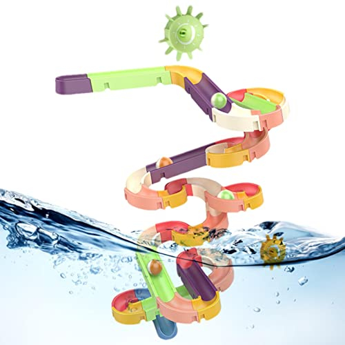 Badebahn Spielzeug, Baby Badespielzeug Wasserrutsche, Wasserbahn Badewanne Badespielzeug, Lustiges Badespielzeug Wasserrutsche Bälle Bahn Für Kinder, Interaktive Badewanne Spielzeugrutsche