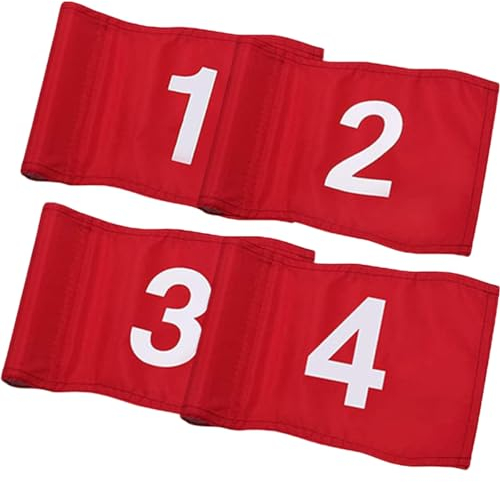 BESPORTBLE 4 Stück Golf Grüne Flagge Outdoor-Flagge Outdoor-Schild Fahrradzubehör Golf-Übungs Indoor-Putting-Loch Tragbare Golfplatz- Abnehmbare n Ziel-Golfn