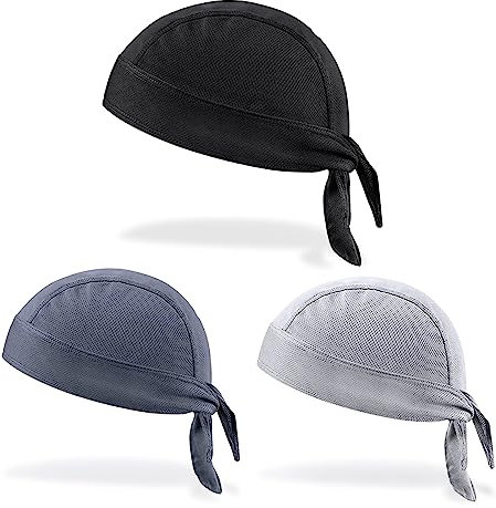 TSHAOUN 3 Stücke Bandana Cap Unterm Radhelm Sommer Kopftücher Fahrrad Mütze Kopftuch,schnelltrocknende Sport Hauben für den Außenbereich,geeignet zum Joggen, Wandern, Radfahren (3 Stücke)