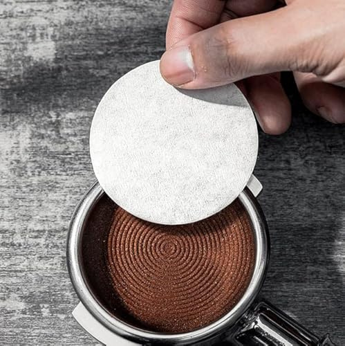 CAPFEI Filtri per caffè espresso 54 mm, 500 pezzi Unbleached Round Coffee Paper Filters Puck Screen per filtro portafiltro 54 mm
