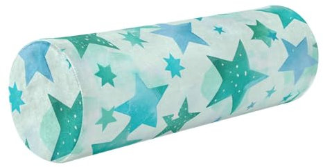 Amooorous Mtaxodm0mtqzqvjtagtmb0yyn2p2(1) Nackenrolle Kissen für Bett, Bettwäsche, Nackenrolle, rundes Kissen, Schaumstoff, Zylinderkissen, runder Nackenrollenbezug mit Reißverschluss