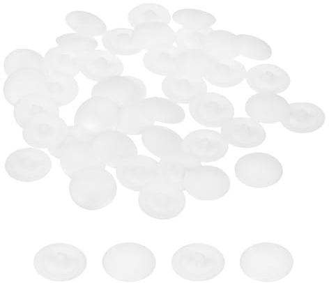 sourcing map 160PCS Screw Cap Covers, 12mm Waterproof Plastic Screw Decorative Caps for Phillips Cam Lock Nuts Self-Tapping Screws, White
