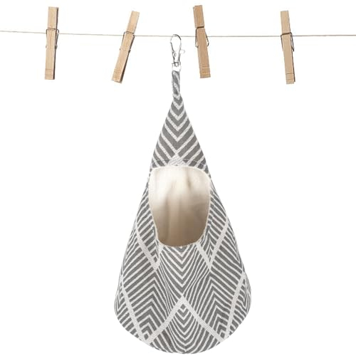 Vaktop Peg Bag for Washing Line with Hanger, Washable Conical Peg Holder, Reusable Laundry Storage for Clothespin Storage Bag (15 x 8 in)