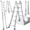 Daromigo Scala telescopica multifunzione, scala 3 in 1, in alluminio, 513 cm, 4 x 5 pioli, scaletta pieghevole, portata massima 150 kg, scala a scorrimento