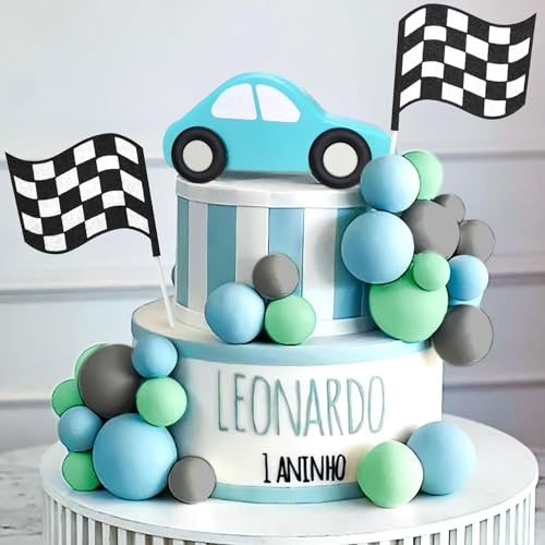 Rennwagen Kuchen Dekoration Auto Kuchen Topper Zwei schnelle Kuchen Topper | Rennwagen Kuchen Dekoration Auto Kuchen Topper Zwei schnelle Kuchen Topper Checkered Flag Kuchendeko Growing Up Zwei schnelle