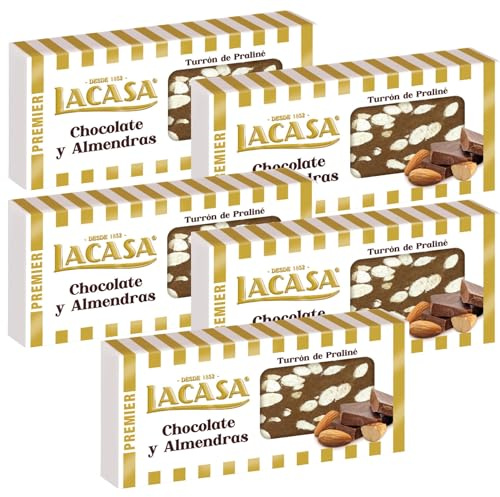 Lacasa 5x Turrón Chocolate y Almendras 250 G