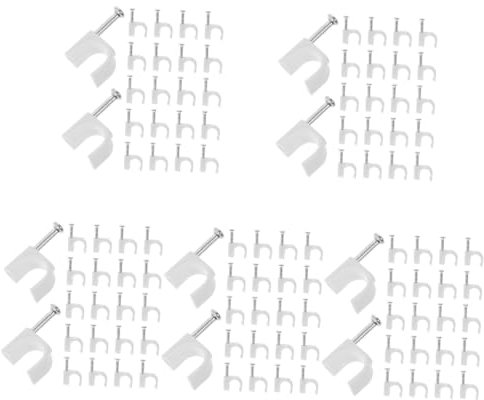 jojofuny 5 Sätze Kabelklemme Nagellackentferner Bausatz Aufladen Schrauben Bindestrich Kabeltacker Cable Clips Kabelnagel Kabelclip Kabel-wandhalterung Wanddrahtklammern Sport 300 Stück * 5