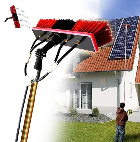 Professionelles 3 m langes Verlängerungsstangen-Set für Fensterreinigung mit Wasserzufuhr, für Solarpanel und Außenbereich, hohe Wäsche, ausziehbare Stange für Wintergarten, Dachreiniger