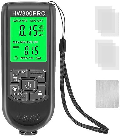 Lackmessgerät Auto, Lackdickenmessgerät, digitales Messgerät for Automobil-Beschichtungsdickenmessgerät, Lacktiefenmessgerät mit LCD-Hintergrundbeleuchtung(Noir)