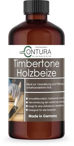 Contura Holzbeize Timbertone Holzfarbe Tischler Positiv Beize Holz Farbe Wasserbeize Modern Parkett Möbel (Palisander dunkel, 500ml.)