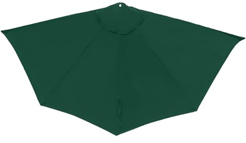 Toldo de repuesto para media sombrilla al aire libre, cubierta superior semicircular pequeña color verde oscuro para patio trasero, piscina y patio