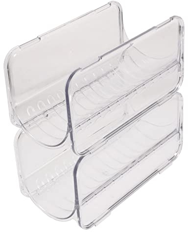 BESTYASH 2 Pezzi Organizer per Bottiglie Impilabile da Stabile per Borracce per Cucina Armadi e Frigorifero Design e