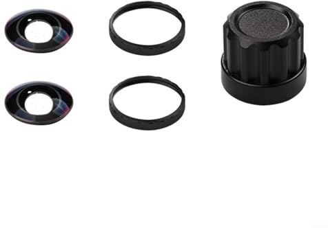 Juego de lentes intercambiables para Insta360 X5, kit de actualización profesional de lente de cámara de vidrio óptico con herramienta de extracción de anillo de aleación de aluminio, negro (negro)