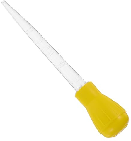 BIUDECO Reusable Yellow Turkey Baster Food Baster Meat Kitchen Gadget for BBQ Grilling and Flavor Injection