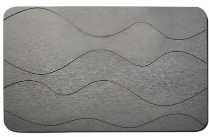 Tapis De Bain en Terre De Diatomée,Tapis De Bain en Pierre Naturelle Antidérapant - Absorbante Lavable Motif Géométrique Séchage Rapide pour Cuisine Hôtel Sol Baignoire