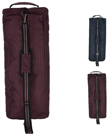 NETPROSHOP Modische Trensentasche 35x18x68cm Tasche zur Aufbewahrung von Trensen wasserabweisend, Farbe:Weinrot