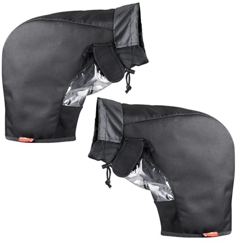 Generico Manguitos para manillar de moto - Guantes para manguitos resistentes al desgaste | Calentadores de manos de invierno para moto gruesos, robustos para manillar | Manguito térmico impermeable