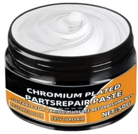 Generisch Chrom-Politur für Autos | 50g Kratzerentfernung Creme,Inklusive Kratzerentferner für Fahrzeuge - Für Boot, Wohnmobil, LKW, SUV, Verchromung, Türgriff, Stoßstange, Anhänger, Industrie,