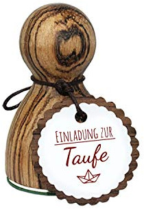 orig. Stemplino® Maxistempel Stempel L - Einladung zur Taufe - hochwertiger Holzstempel Motivstempel Holz