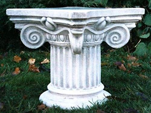 Casa Padrino Barock Säule/Blumensäule 58 x 58 x H. 42 cm - Prunkvolle Gartensäule im Barockstil, Farbe:weiß