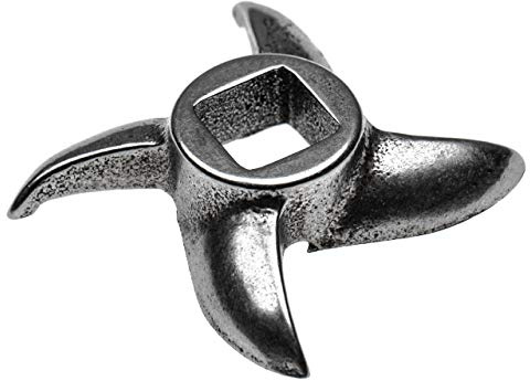 vhbw Sickle Blade Size 12 for Meat Mincer - Knife, 12.2x12.2 mm Square Hole, Cast Iron