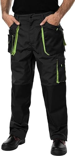 Pantaloni da Lavoro Uomo, Cargo Combat Pantaloni da Lavoro con Tasche al Ginocchio, Taglie Grandi Fino S-3XL, Colori Diversi, qualità 58
