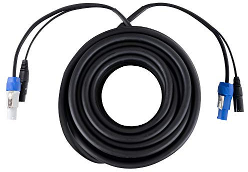 Pronomic Stage PPX-10 Hybridkabel Powerplug/XLR - Kombi-Kabel für Stromversorgung und Audiosignal zu aktiven Lautsprechern - Länge: 10 m