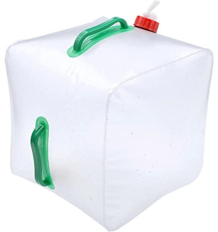 20L Wasserkanister Faltbarer Wasserbeutel Camping Faltkanister Wasserbehälter Mit Hahn, Griff, BPA-frei, Ungiftiger Eimer, Wassersack Für Outdoor Camping, Klettern, Wandern (20L,2St)