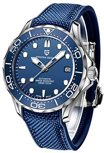 RollsTimi Orologio meccanico da uomo Lancetta delle ore Orologio da sub in acciaio luminoso Movimento giapponese Vetro zaffiro Calendario Display Fashion Business NH35 Orologio 1667