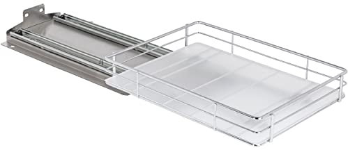 ONVAYA® Gewürzregal ausziehbar | Korb groß | Gewürzständer aus Edelstahl | Schrankeinsatz für die Küche | Regal Organizer | Teleskop-Gewürzregal für Schränke und Schubladen | Neues Modell